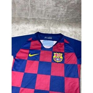 Nike FC Barcelona Soccer Jersey Women Medium Blue Red Football Active Athletic